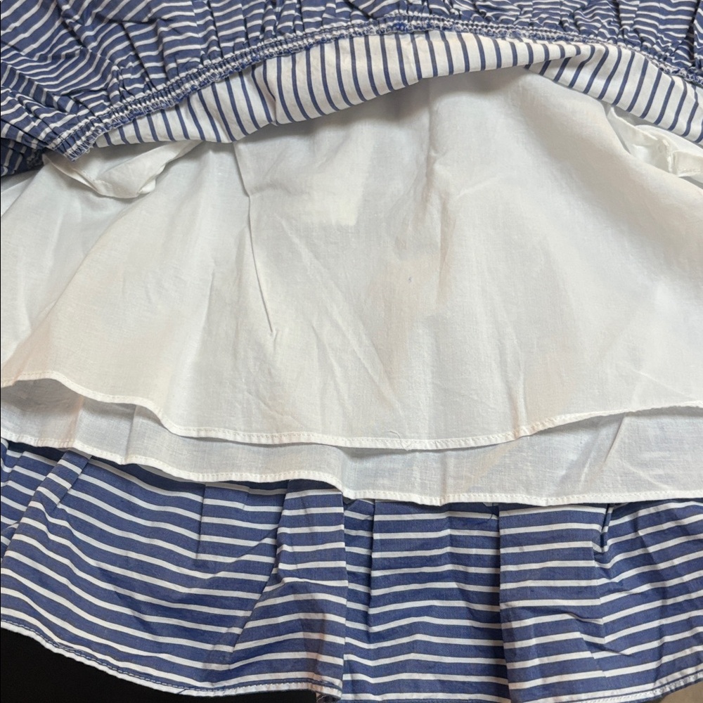 NWT J. Crew Blue and White Ruffle Skirt - Picture 9 of 9